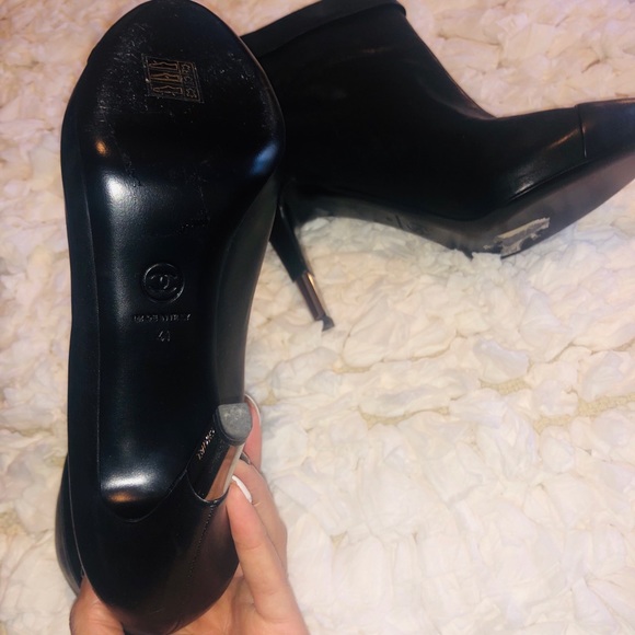 Chanel Black Ankle Booties Size 41 - Picture 2 of 7